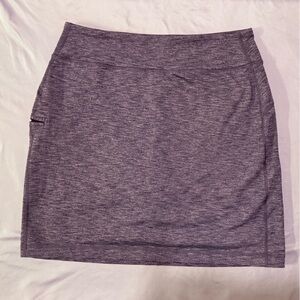 Duluth Trading Co Heathered Charcoal Stretch Mini Skirt